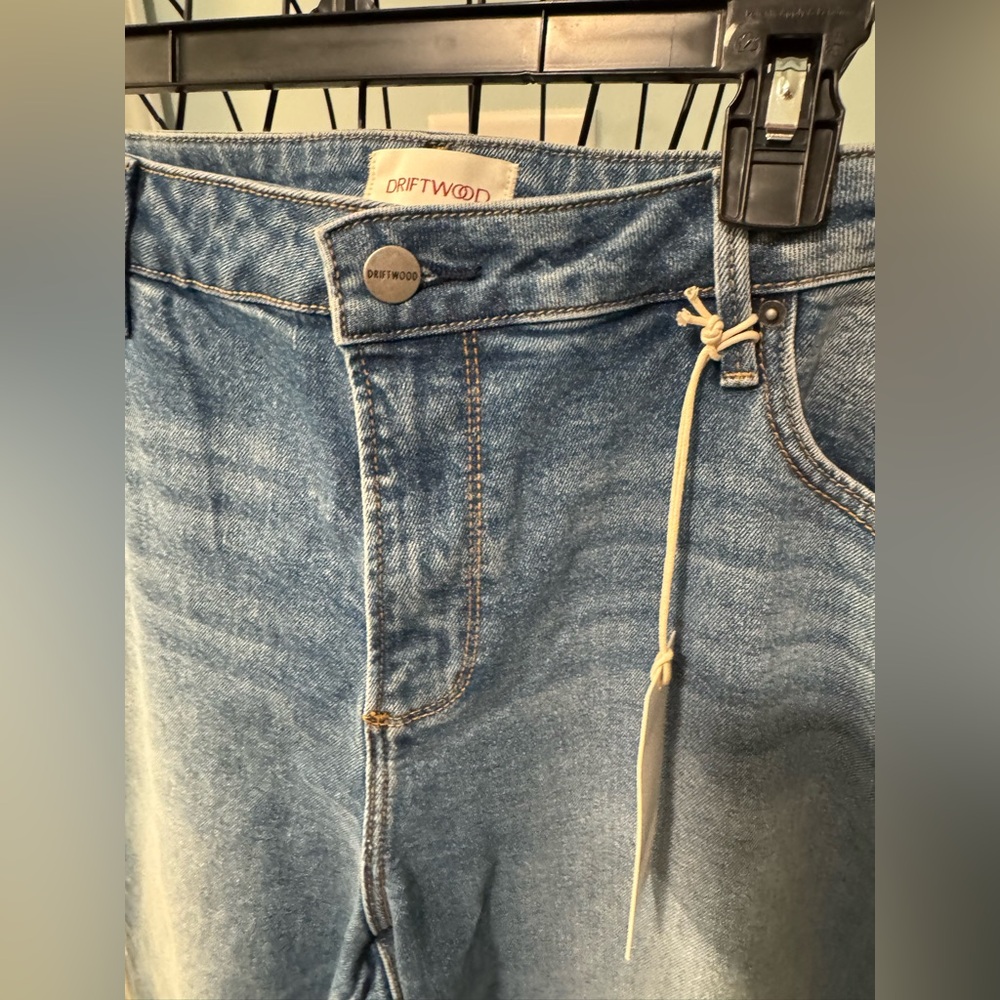 New Driftwood Jeans Women’s Sz 20 Collette Embroidered straight leg cropped - Picture 2 of 14